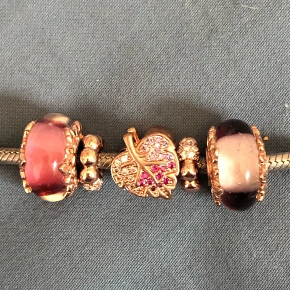Pandora Jewelry Pandora New Rose Gold Charm Set Retails For 30